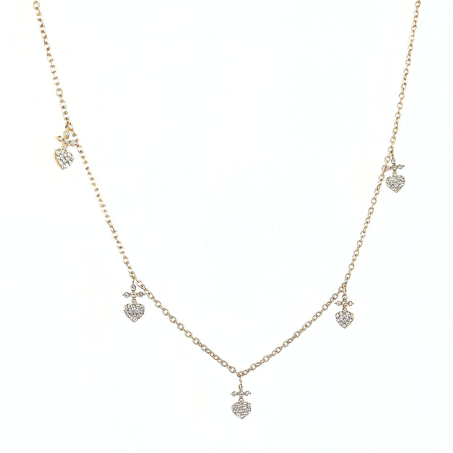 ANI 5 Heart-Cross Necklace