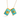'SCAPULAR' Virgin & Sacred Heart -Turquoise-