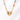 Gold heart-shaped pendant necklace with colorful beads on a white background