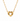 Gold heart-shaped pendant necklace on a white background