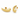Gold curved earrings on a white background