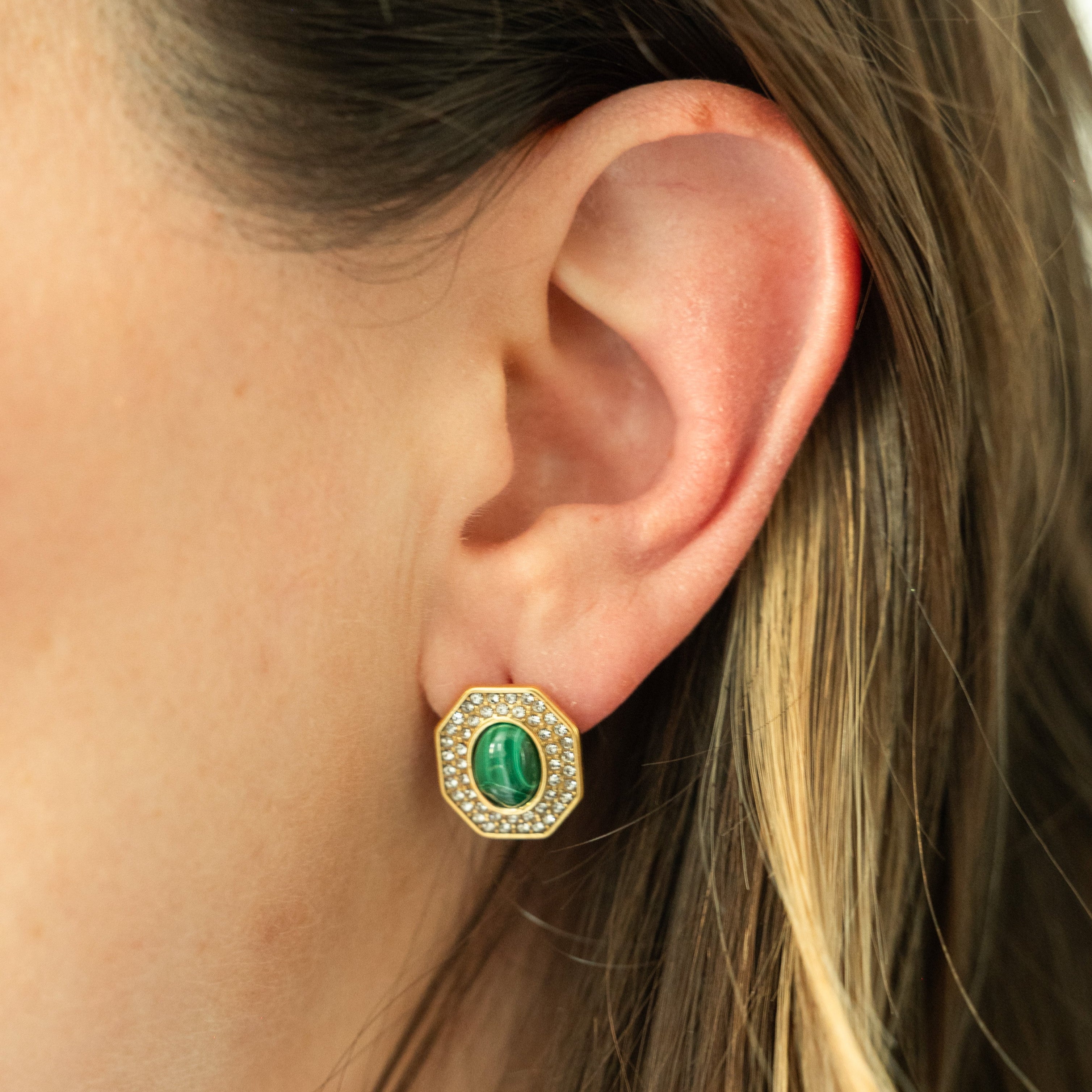 ESTELA Earring -Malachite-
