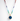 Multicolor crystal necklace with blue angel charm