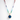 Multicolor crystal necklace with blue angel charm