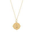 Gold necklace with a a gratitude pendant 
