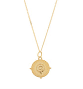 Gold necklace with a a gratitude pendant 