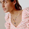 ibiza passion 18k gold plated millefiori necklace