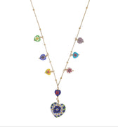 ibiza passion 18k gold plated millefiori necklace