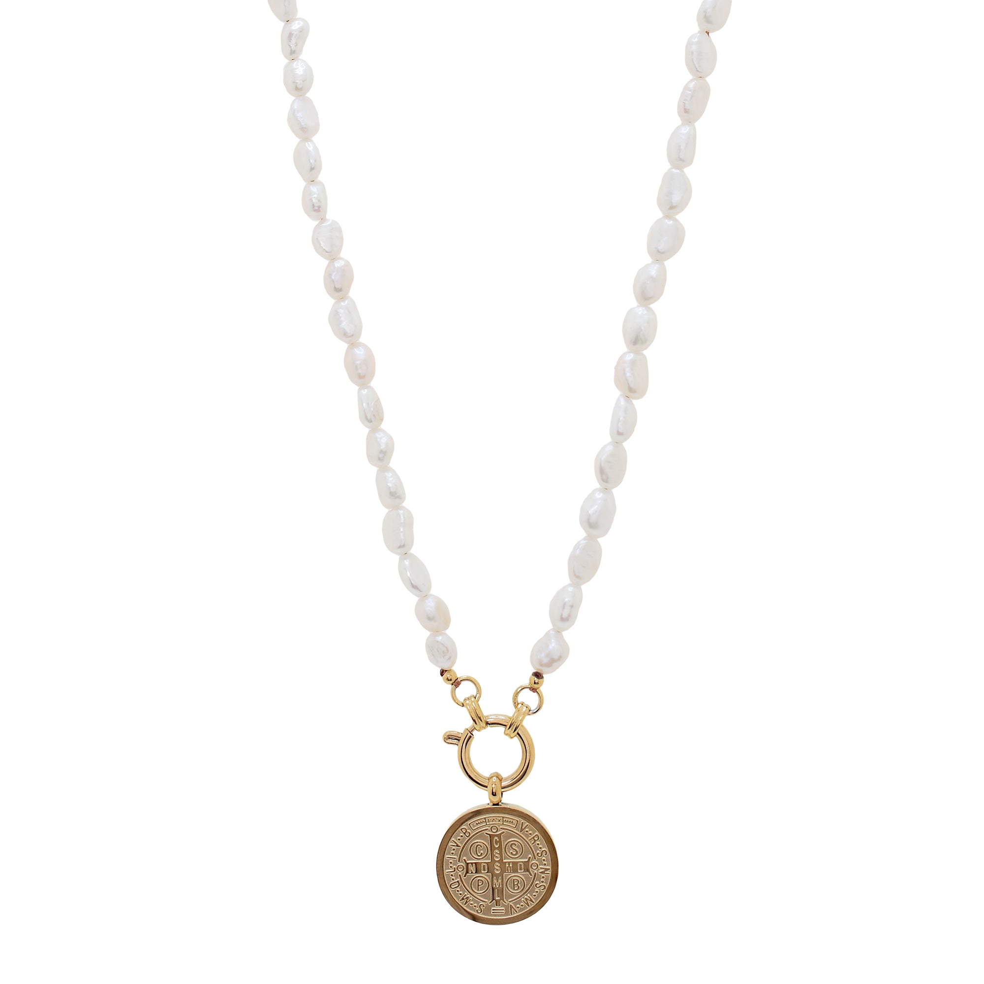 Saint Benedict Pearl Necklace -Small-