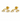 Pair of gold earrings with clear gemstones on a white background