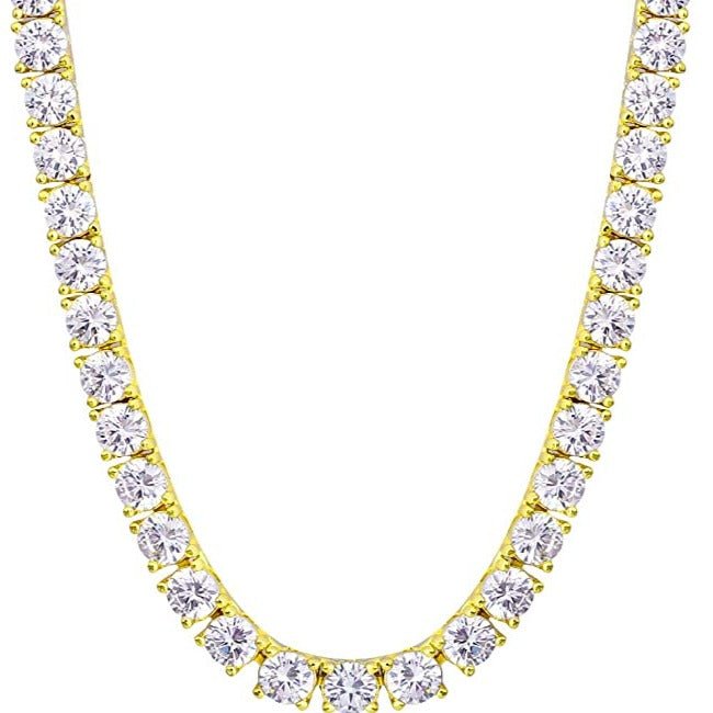 BE BRAVE Gold Tennis Necklace