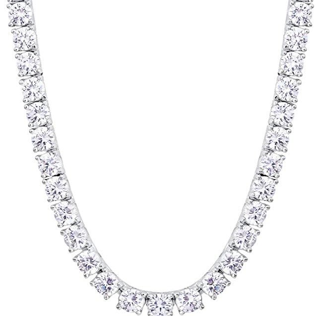 BE BRAVE Silver Tennis Necklace