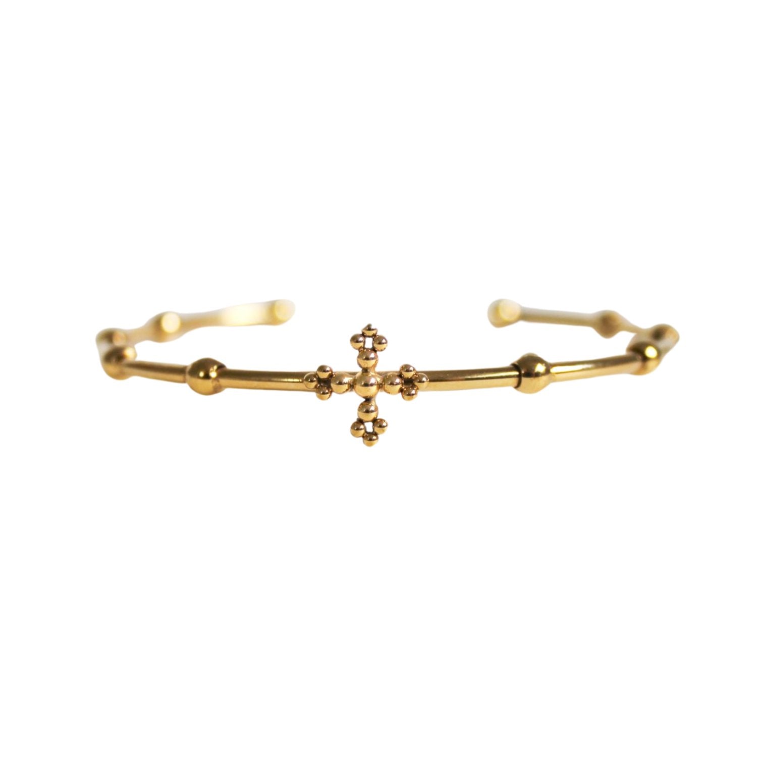 BELIEF Rosary Rigid Bracelet - Gold -