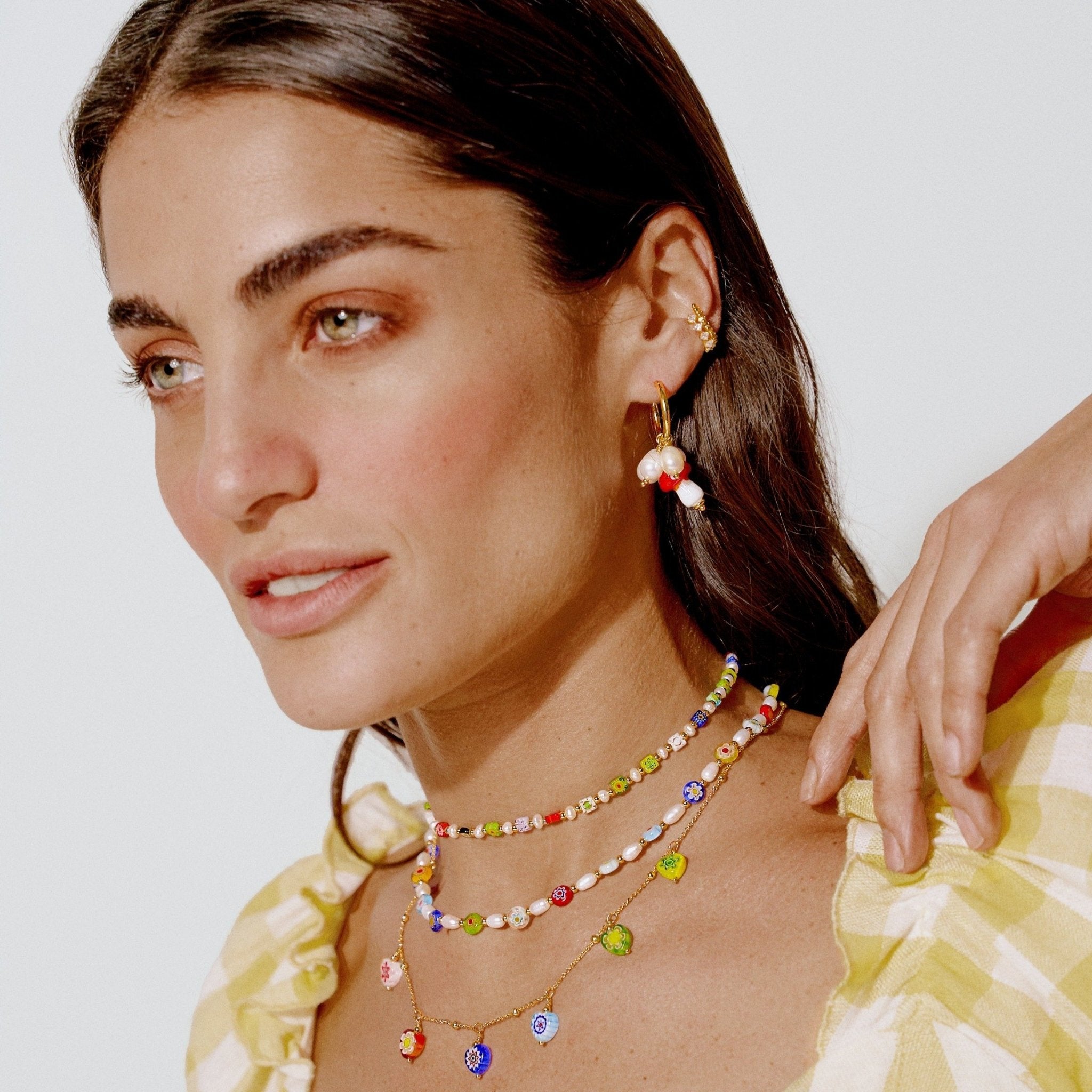 'CAPRI' Millefiori Hearts Necklace - Ibiza Passion