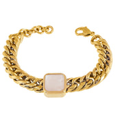 'CRISTALINA' Chunky Bracelet with Mother Pearl - Ibiza Passion