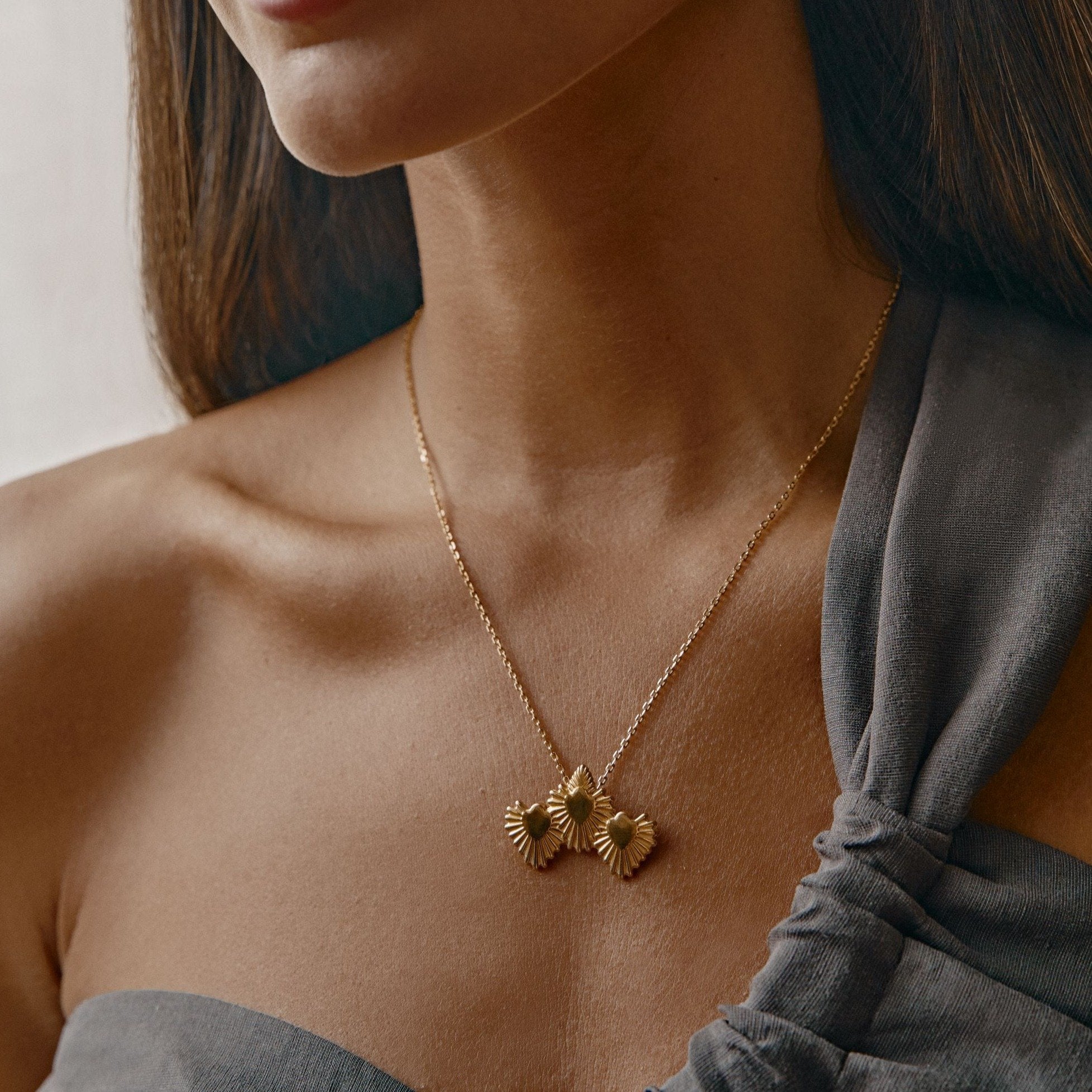 FIND HOPE Triple Heart Necklace