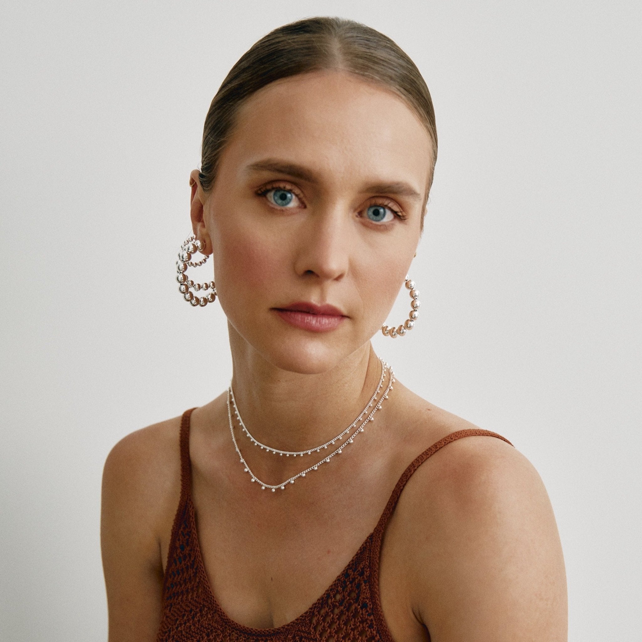 MIA Beaded Choker Small -Silver-