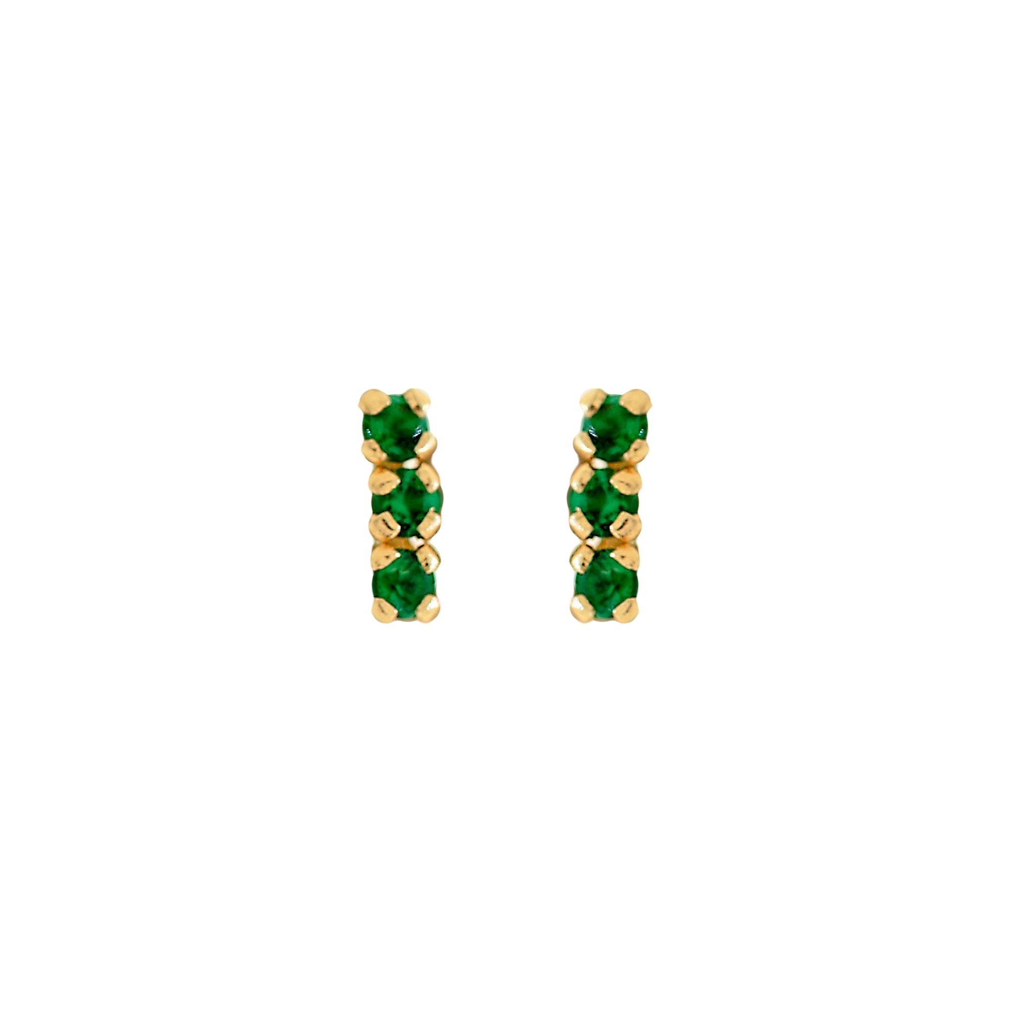 NINA EARRINGS -GREEN-