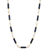 'ORIGEN' Pearls & Stones Necklace -Lapis - Ibiza Passion