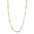 'ORIGEN' Pearls & Stones Necklace -Lemon Stone - Ibiza Passion