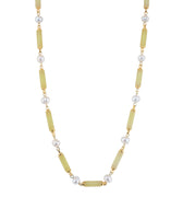 'ORIGEN' Pearls & Stones Necklace -Lemon Stone - Ibiza Passion