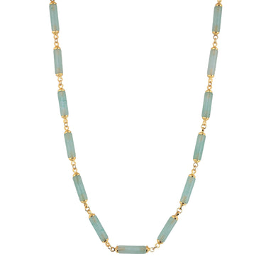 'ORIGEN' Stones Bars Necklace - Green Aventurine - Ibiza Passion