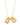 Scapular gold necklace with no closure,  featuring two rectangular medals, one medal depicts the Virgin Mary, and the other depicts the Sacred Heart