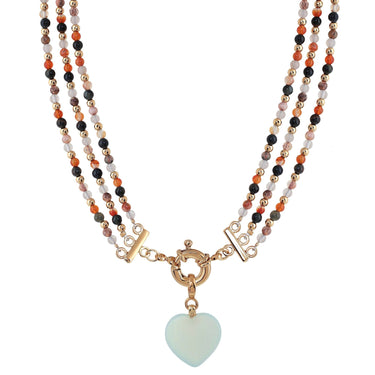 'VIDA' Triple Choker Necklace - Earth Tones- - Ibiza Passion