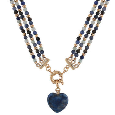 'VIDA' Triple Choker Necklace - Ocean Tones- - Ibiza Passion