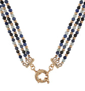 'VIDA' Triple Choker Necklace - Ocean Tones- - Ibiza Passion